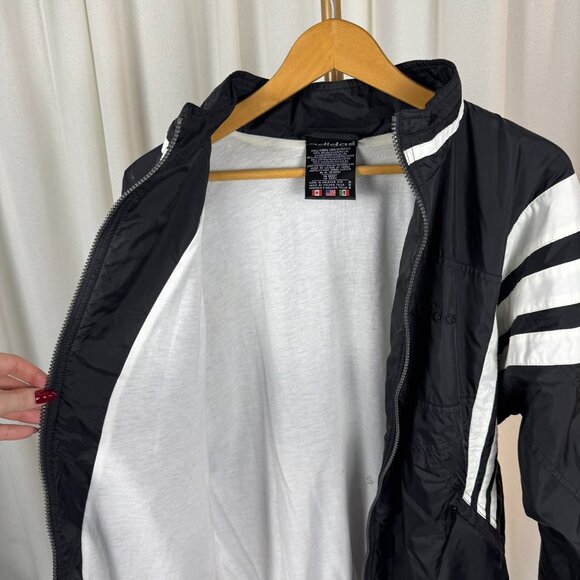 Vintage Adidas 3-Stripe Windbreaker Full Zip Track Jacket Medium - Picture 7 of 11